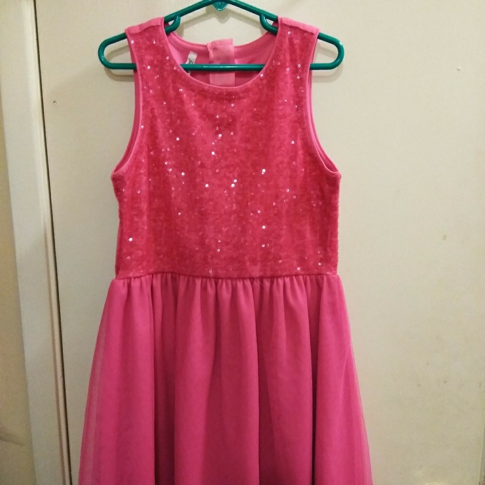 New sz large girls sparkling dress